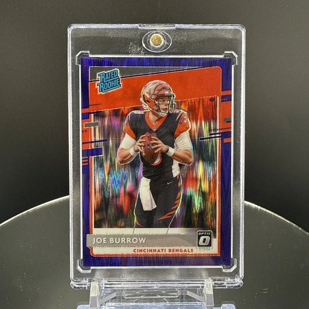 2020 Joe Burrow Panini Donruss Optic PURPLE SHOCK Rated Rookie RC SP MINT #151